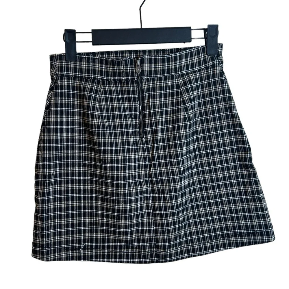HOLLISTER PLAID ACADEMIA STRETCH MINI SKIRT